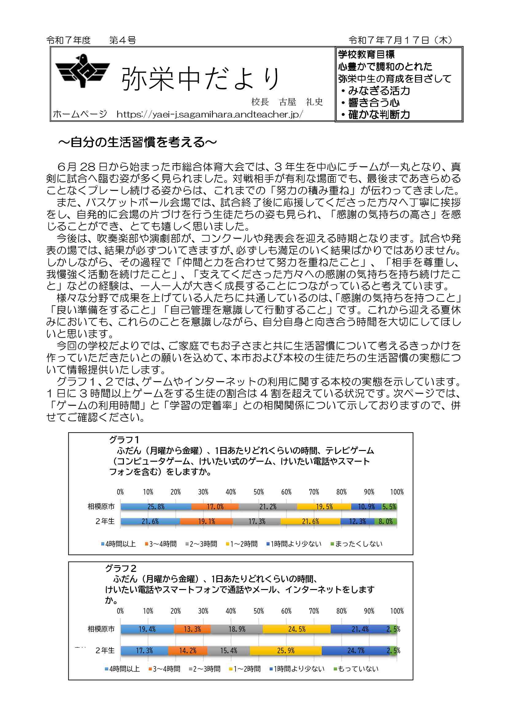 学校便り　第５号（ホームページ）-01